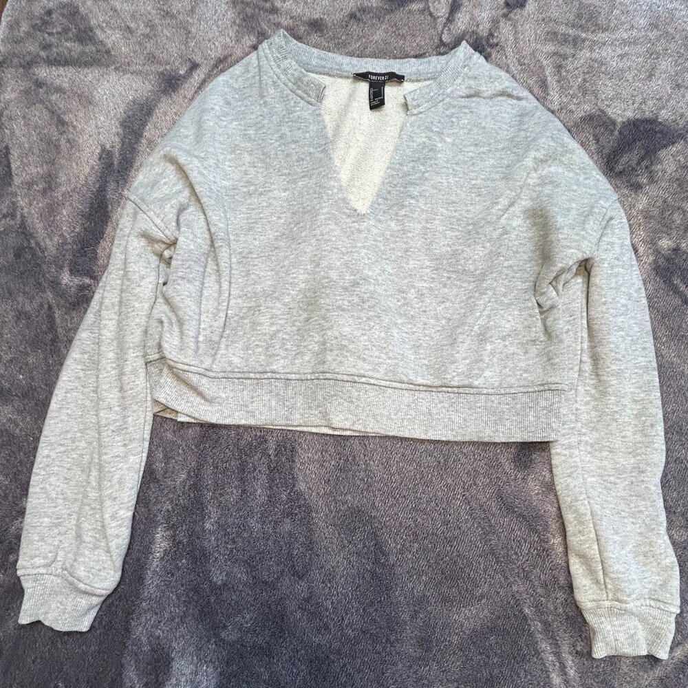 Forever 21 Women's Grey Crop-Top